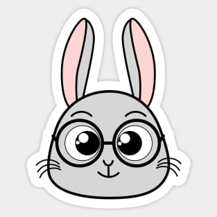 Cute Rabbit with sun glasses Sticker